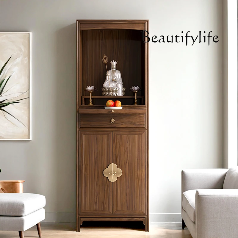 

Chinese Solid Wood Shrine Clothes Closet Altar God of Wealth Buddha Cabinet Altar Shrine