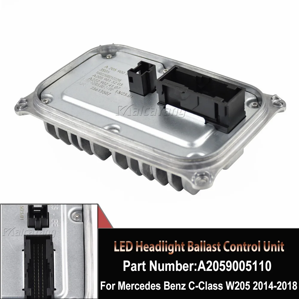 

LED Headlight Control Unit A2059005110 A2229008105 A2C73613507 For Mercedes Benz C-Class W205 S205 C205 A205 ab 2014-2018