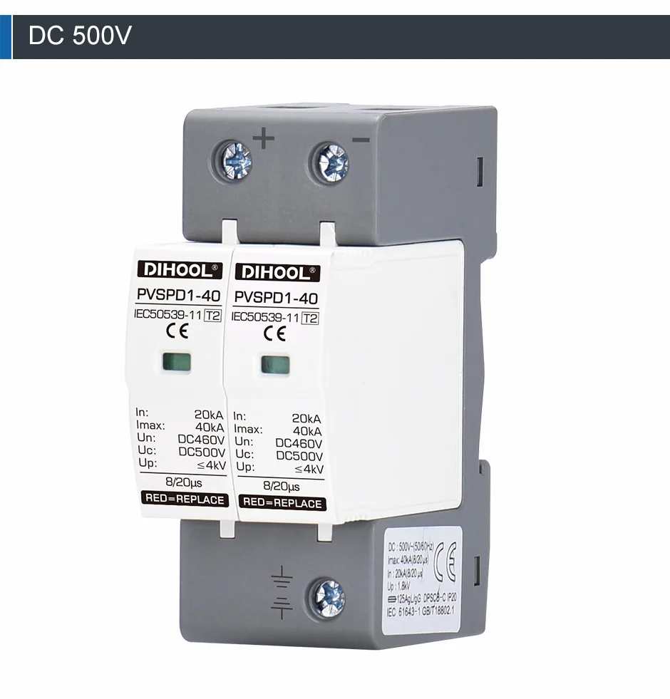 do impulso do dc40ka 20ka spd 2p