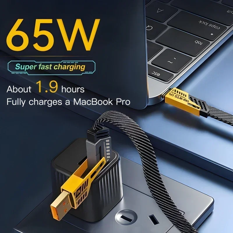 รูปสินค้า สายชาร์จเร็ว 4 พอร์ต รองรับ PD 27W สำหรับ iPhone 15 Samsung Xiaomi