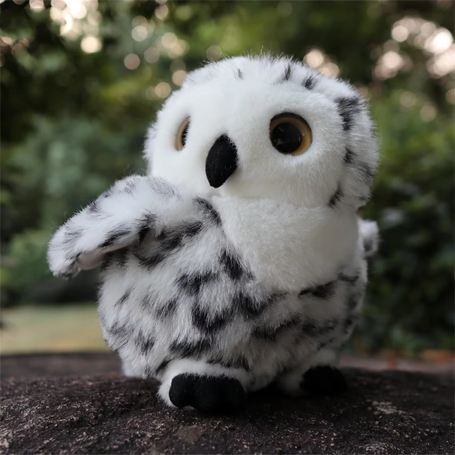 Snowy Owl High Fidelity Anime Cute Plushie Falcon Bird Plush Toys Lifelike Animals Simulation Stuffed Doll Kawai Toy Gifts Kids 5