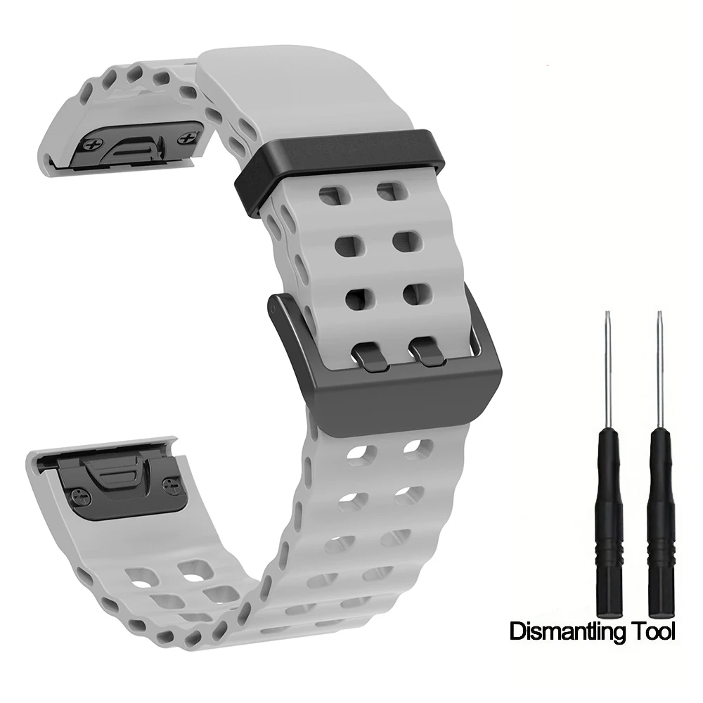 Premium Silicone QuickFit Watch Strap - Versatile 26mm/22mm Sizes