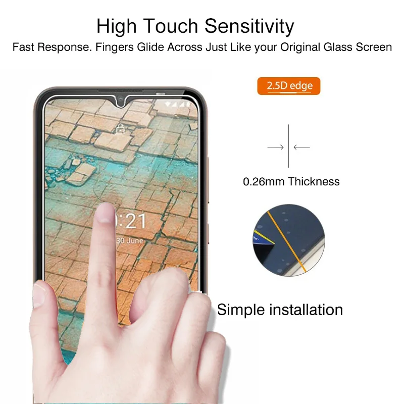 Premium Tempered Glass Screen Protector - 3 Pack, 10H Hardness