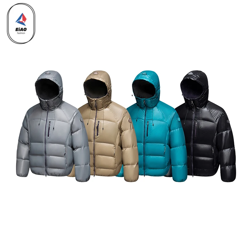 EIAO 2025 Winter Down Jacket Men Designer Portable Ultra Light White Duck Down Warm Coat Wome Camping Luxury Windproof Puffer