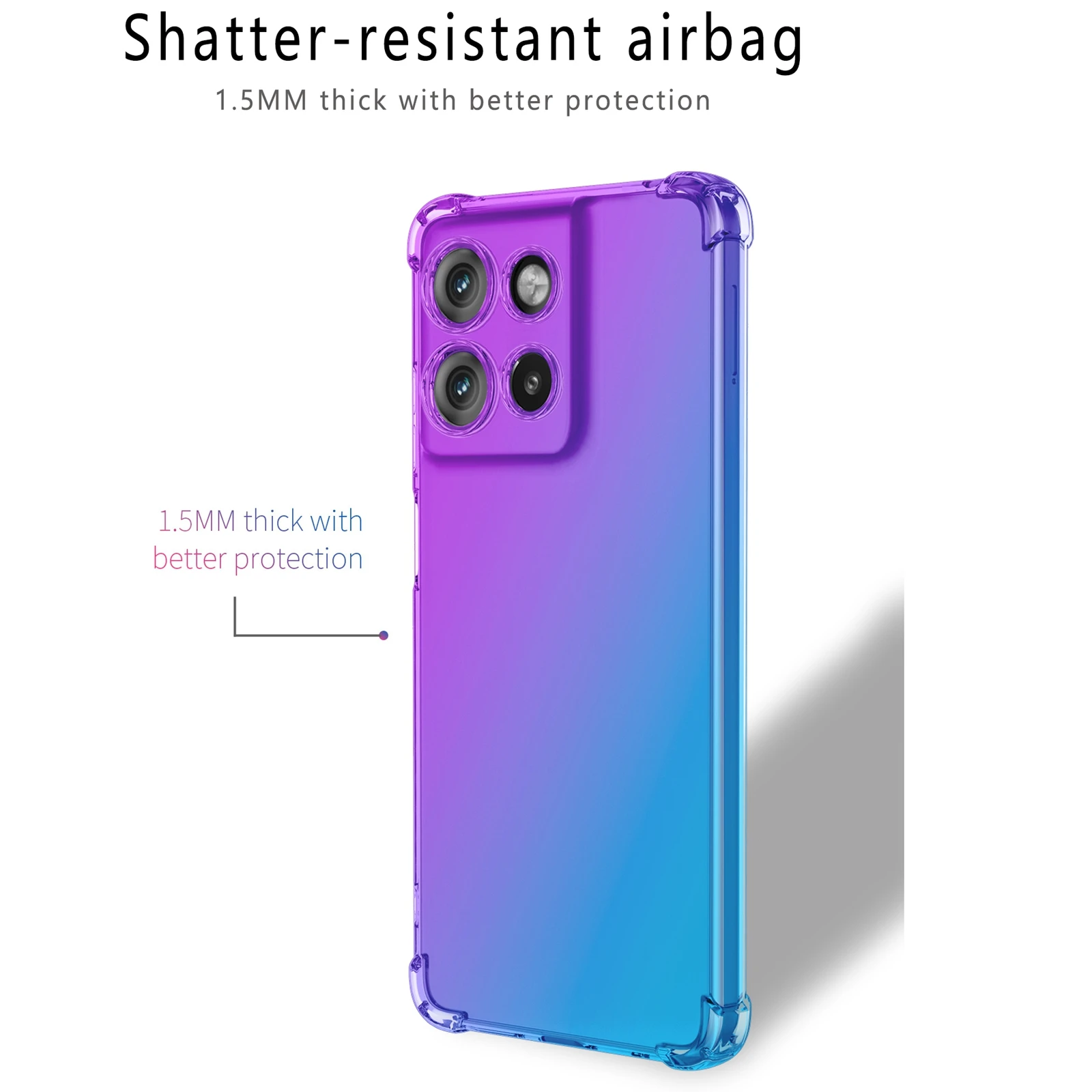 Shockproof Gradient TPU Protective Phone Case Cover