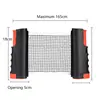 Portable Table Tennis Net Rack 1.65M Free Telescopic Ping Pong rack High Quality Plastic 6
