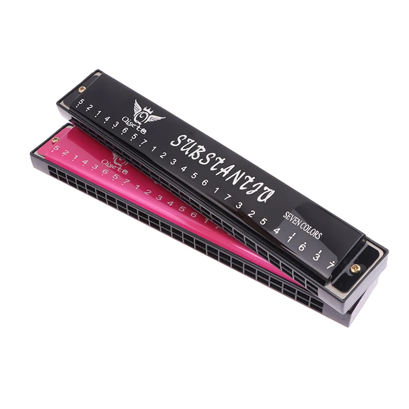 Chromatic Harmonica Diatonic Harmonica Kids Harmonica 24 Holes Professional Harmonica Metal Harmonica Key of C With Case Mouth Metal Organ For Beginners Musical Instruments