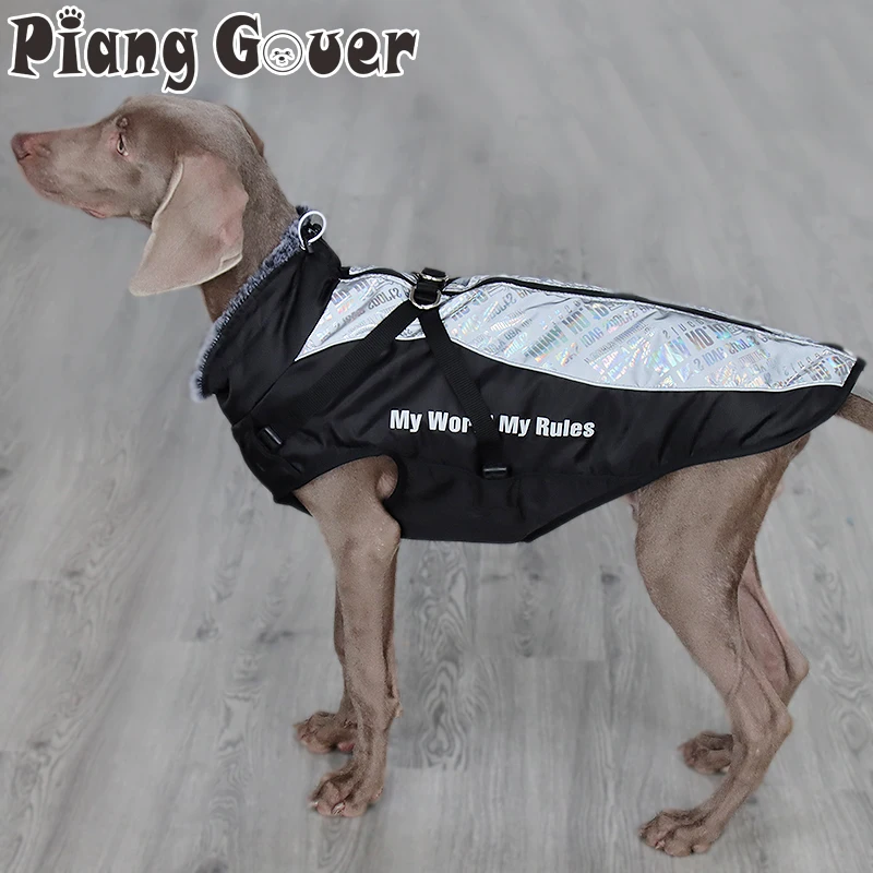 Huisdierjas met harnas Hond Winter Warme hondenkleding Waterdichte grote hondenjas Chihuahua-jassen kopen vanaf een prijs van 13
