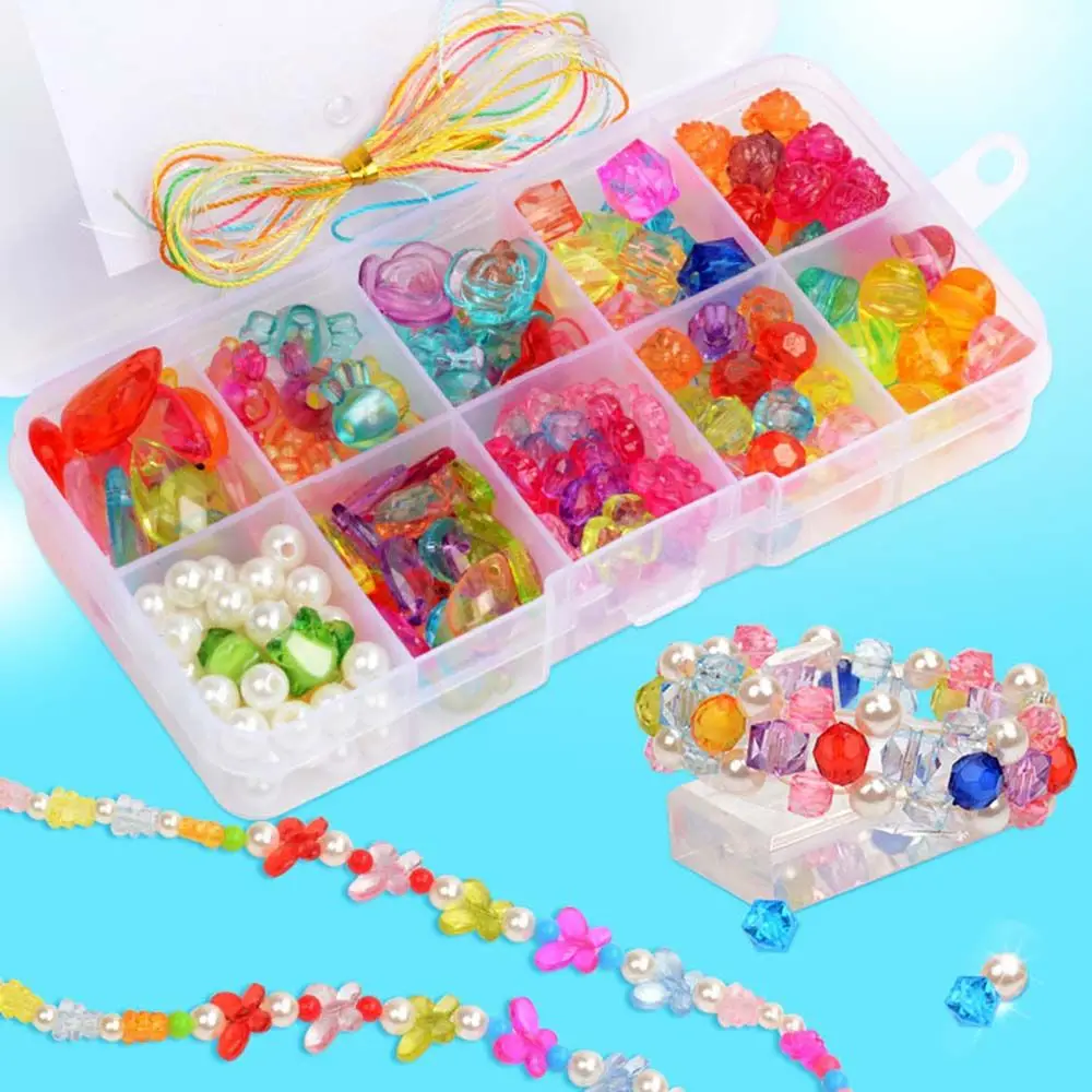 

Handmade Making Puzzle Kit Making Necklaces Girl's Gift Children Crafts Toy Jewelry Making Set Educational Toys Kids Beaded Toy