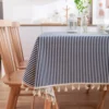 CLT8065 Blue daisy print small fresh countryside tablecloth home cover towel 1