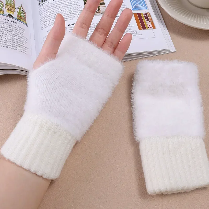 Vingerloze handschoenen pluche Tijger