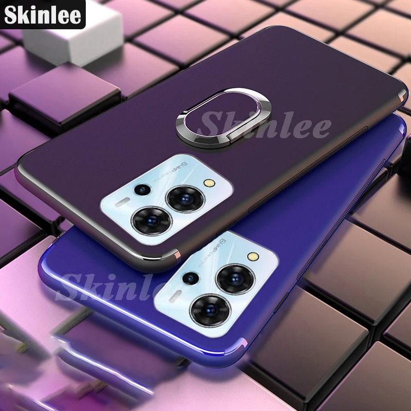 Custodia ZTE Blade V40 Pro Con Anello Liquido Scintillante - Morbida Silicone Con Supporto Girevole - DESSEN