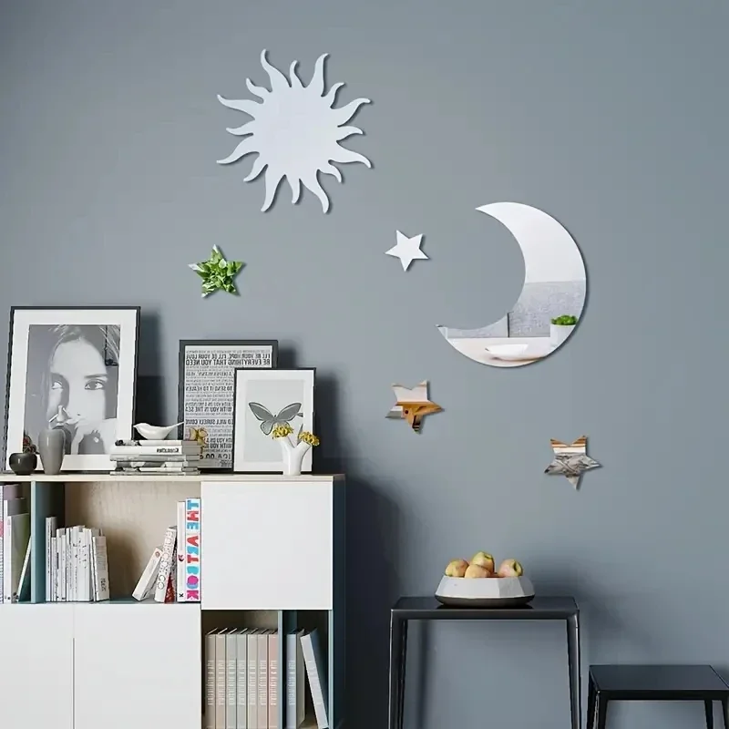 Star & Moon Mirror Wall Stickers 2