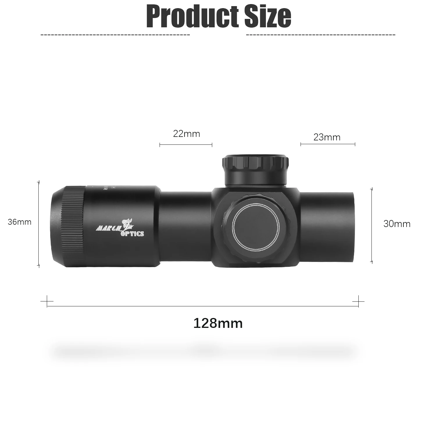 Rifle Scope MARCH HT 3X28IR Tactical Airsoft Riflescope
