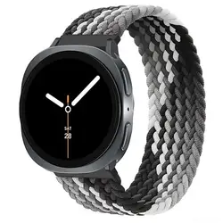Braided Elastic Solo Loop Band for Smartwatch - Classic Strap Accessory (Black clever)
