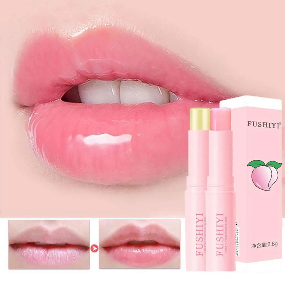 

Colorless Color Lip Balm Change Lipstick Peach Girl Moisturizing Long Lasting Lip Gloss Makeup Care Repair Lip Mask