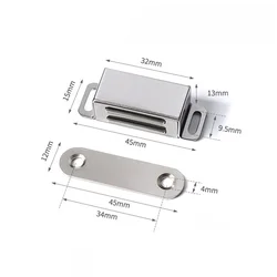 Premium Heavy - Duty Magnetic Door Catch for Cabinets and Cupboards - Stainless Steel Latch (S)