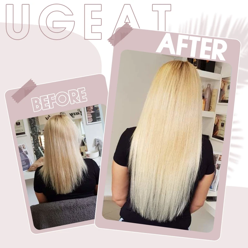 [15 Colors] Ugeat Micro Link Hair Extensions Human Hair 14-24" 1g/1s Machine Remy 50g/100g Micro Bead Extensions Balayage