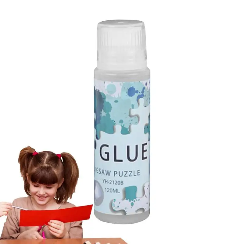 

Puzzle Saver Glue Jigsaw Puzzle Glue With Sponge Applicator 120ML Quick Drying Water-Soluble Puzzle Glue For Jigsaw Frame