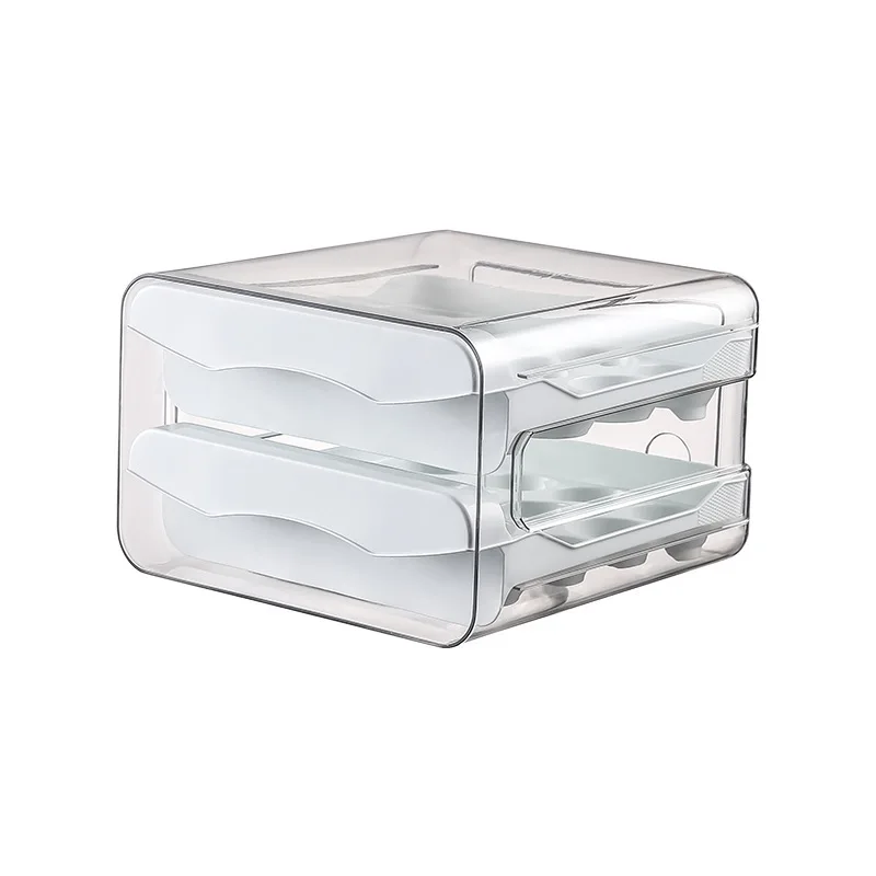 Refrigerator egg storage box drawer type freshness and freshness box kitchen box household stacked egg holder double layer 4