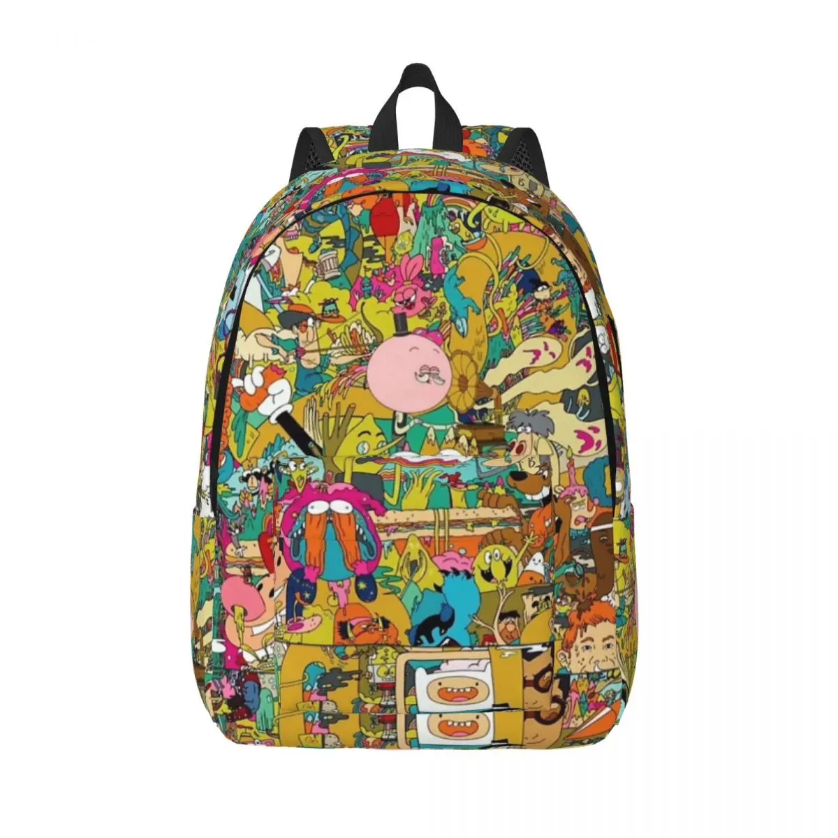 

Рюкзак с мультипликационным рисунком для учеников средней и старшей школы, прочный холщовый рюкзак для подростков