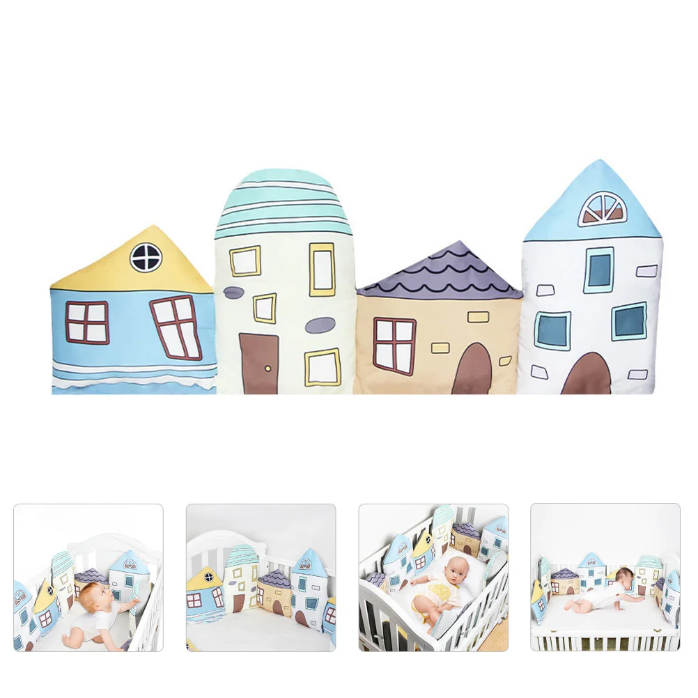 

Детское постельное белье, очаровательное защитное покрытие для кроватки, Детские бамперы с мультяшным дизайном, подушка для головы из полиэстера, гибкая прикроватная накидка