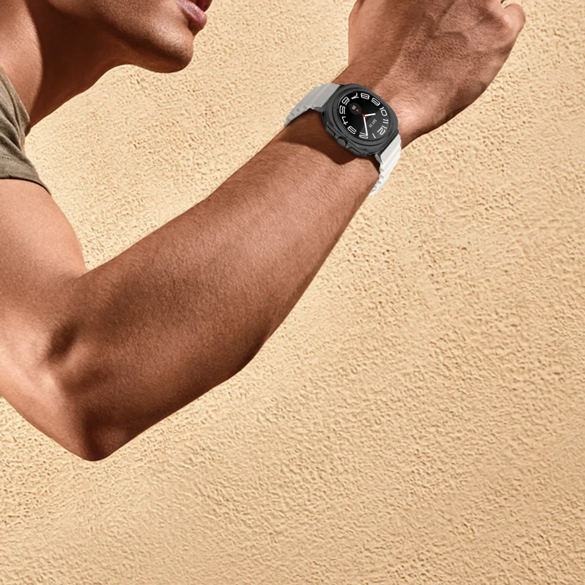 سوار سيليكون بحري لساعة سامسونج جالاكسي ، حزام ريا...