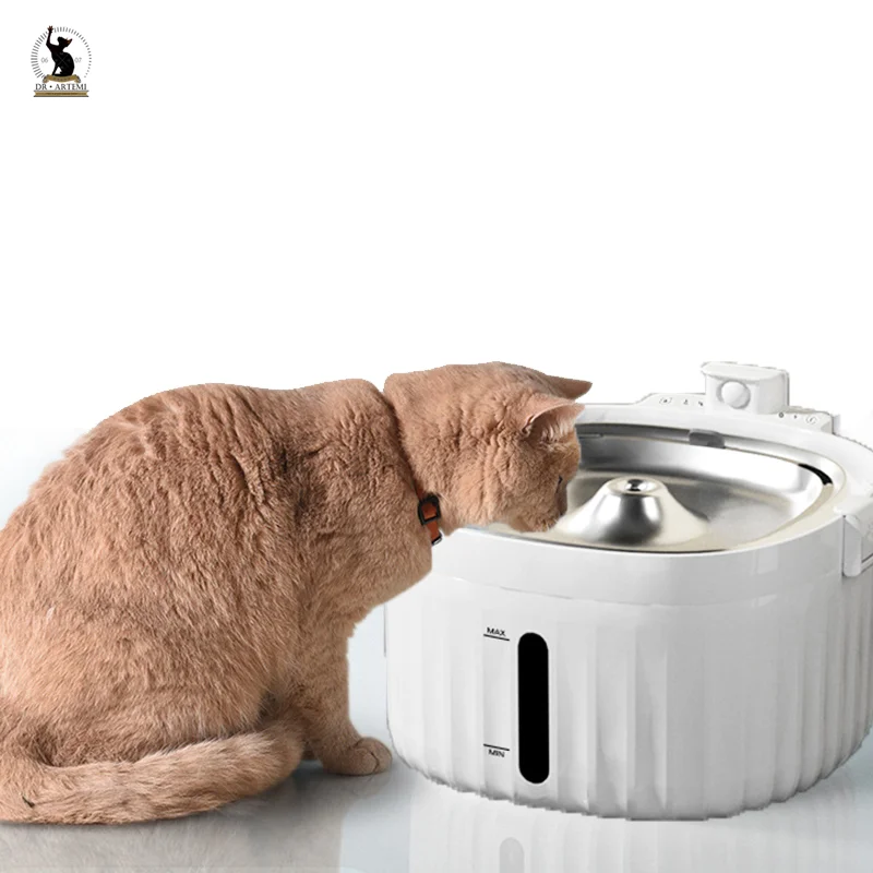 

2L Smart Wireless Automatic Cat Water Fountain Lithium Battery Charging Circulation Pet Cats Water Dispenser Fountain