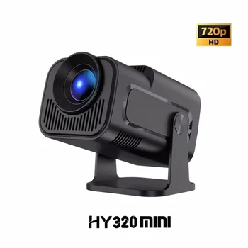 Mini proiettore portatile recentemente nativo HY320 720P Android11 4K 300ANSI Proiettore Wifi6 BT5.0 Cinema Proiettore girevole per esterni