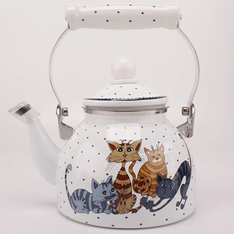 

Porcelain Enamels Teapot Kettle Coffee Milk Teapot Medicine Pot Induction Cooking Gas Universal Household