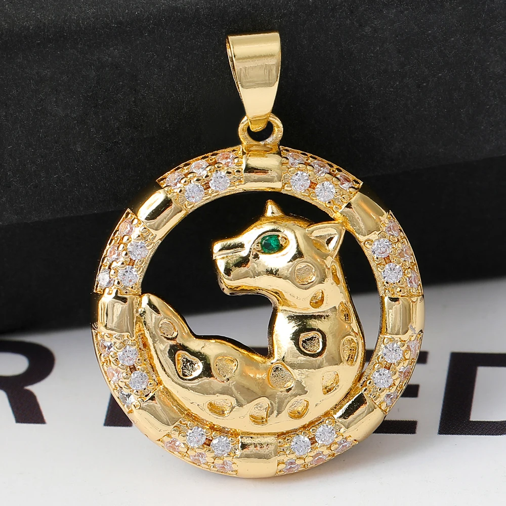 2/10 X Dijes De Leopardo De Oro, Colgantes De Leopardo Chapados En Oro De 18 Quilates, Fabricación De Aretes, Suministros Para Joyería - España