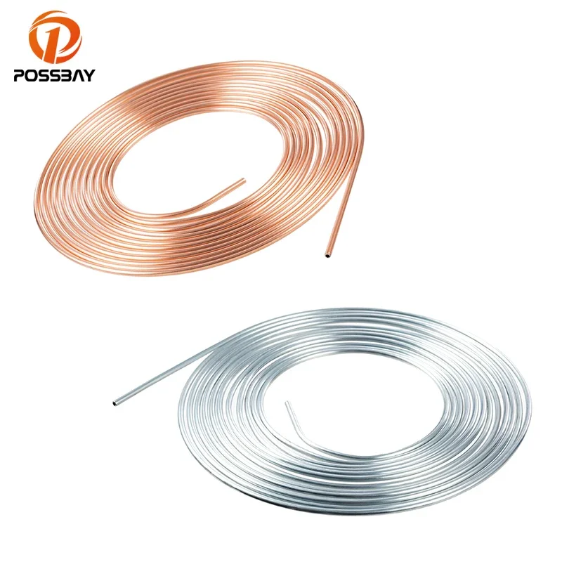 

Car 25Ft Roll Tube Coil 3/16" OD Copper Nickel Brake Pipe Hose Line Piping Tube Tubing Anti-rust Accessory Replacement Parts