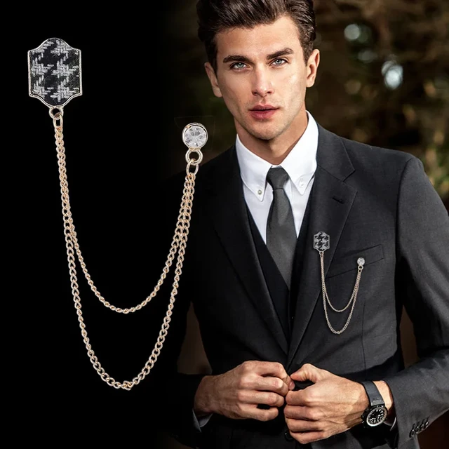 Brooch Pin Men Suit Accessories | Suit Accessories Men Chain - Style Brooch  Vintage - Aliexpress