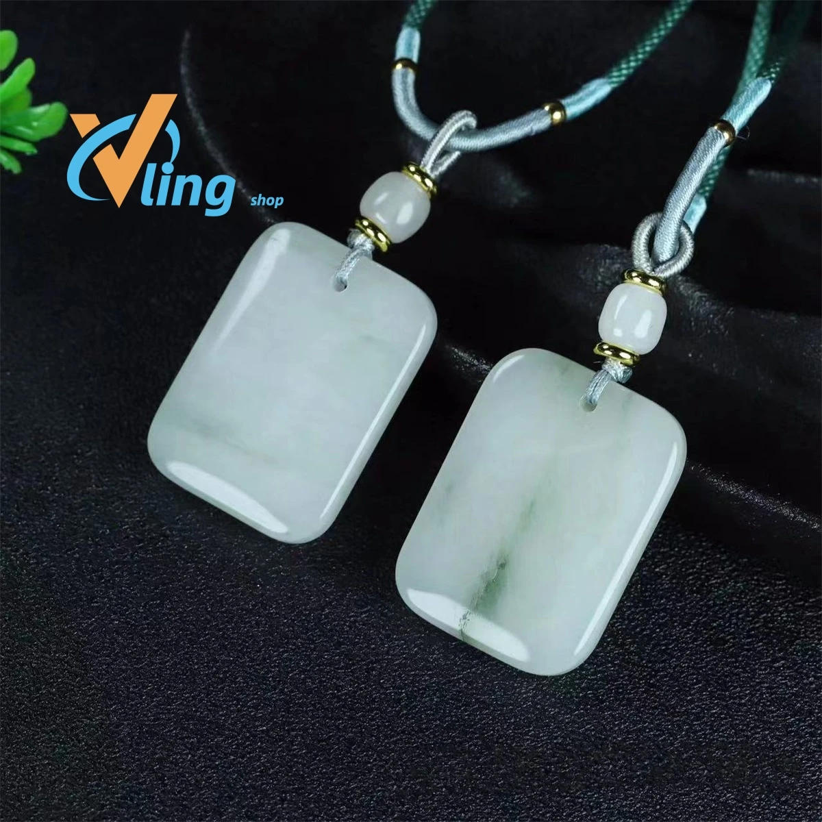 Wholesale Of Natural Tianshan Cuiping'an Brand Jinsiyu Bread Brand With Rope For Men And WomenFashion Gift Charm Retro Amulet