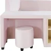 Modern Full Size Upholstered Grounded Bed Mother & Child Bed Velvet Fabric Upholstered Floor Platform Bed with Bedside Desk 4