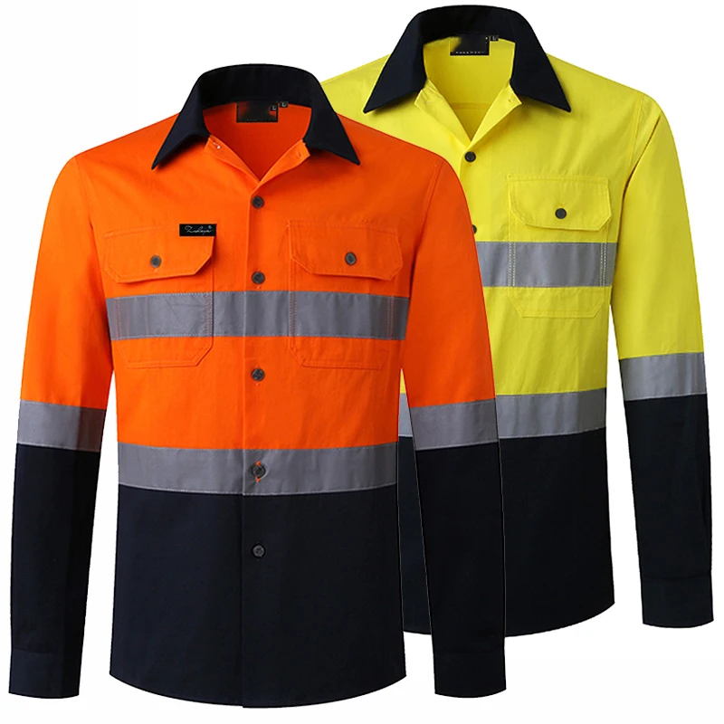 Duluth Négoce Chemise pour Hommes XL Bouton Bas Orange Manches Longues