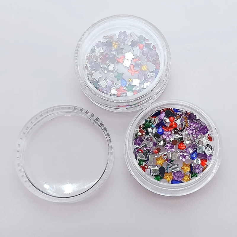 **1 박스 아크릴 초박형 치과용 드릴 평평한 바닥 특수 모양 얇은 시트 치과용 드릴 다채로운 구강 장식