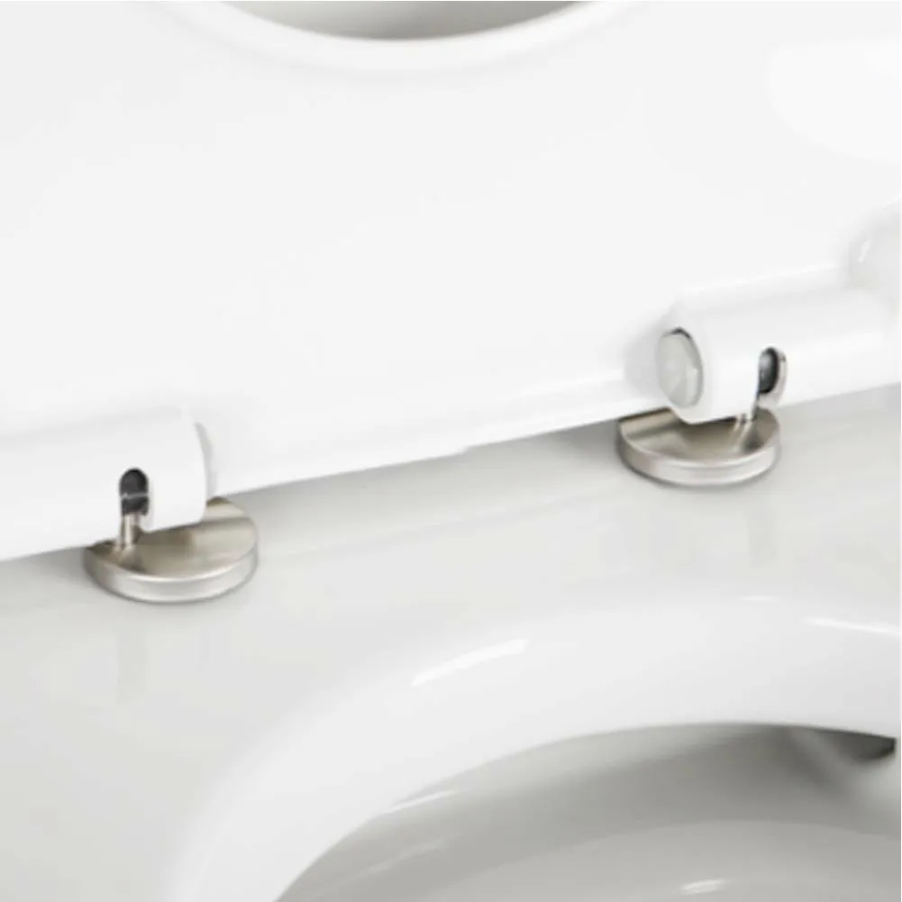 Toilet Seat Hinges Fixings Soft Release Quick Fit Replacement Universal Stainless Steel Toilet Seats Top Fix Hinge Hardware 2pcs toilet seat accessories toilet hinge replacement