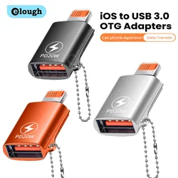 Elough OTG Adapter USB 3.0 Female To Lightning Male Adapter For iPhone 14 13 12 Pro Macbook USB to iOS Fast Charging Connector
