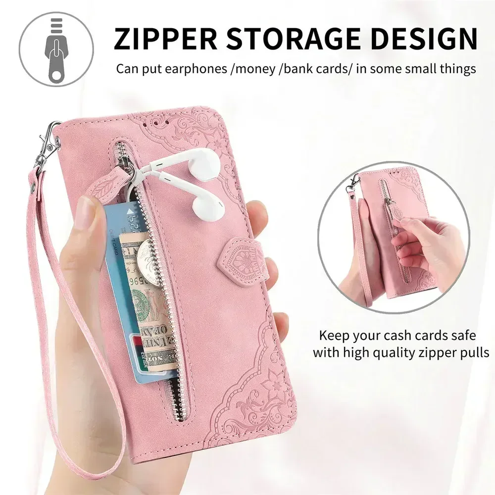 5G Flip Case Zip Wallet Book Etui