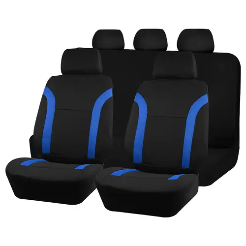 AUTO PLUS Sports Universal Polyester Car Seat Cover Set Fit Most Car Plain Fabric Bicolor Stylish Car Accessories Seat Protector - Image 36