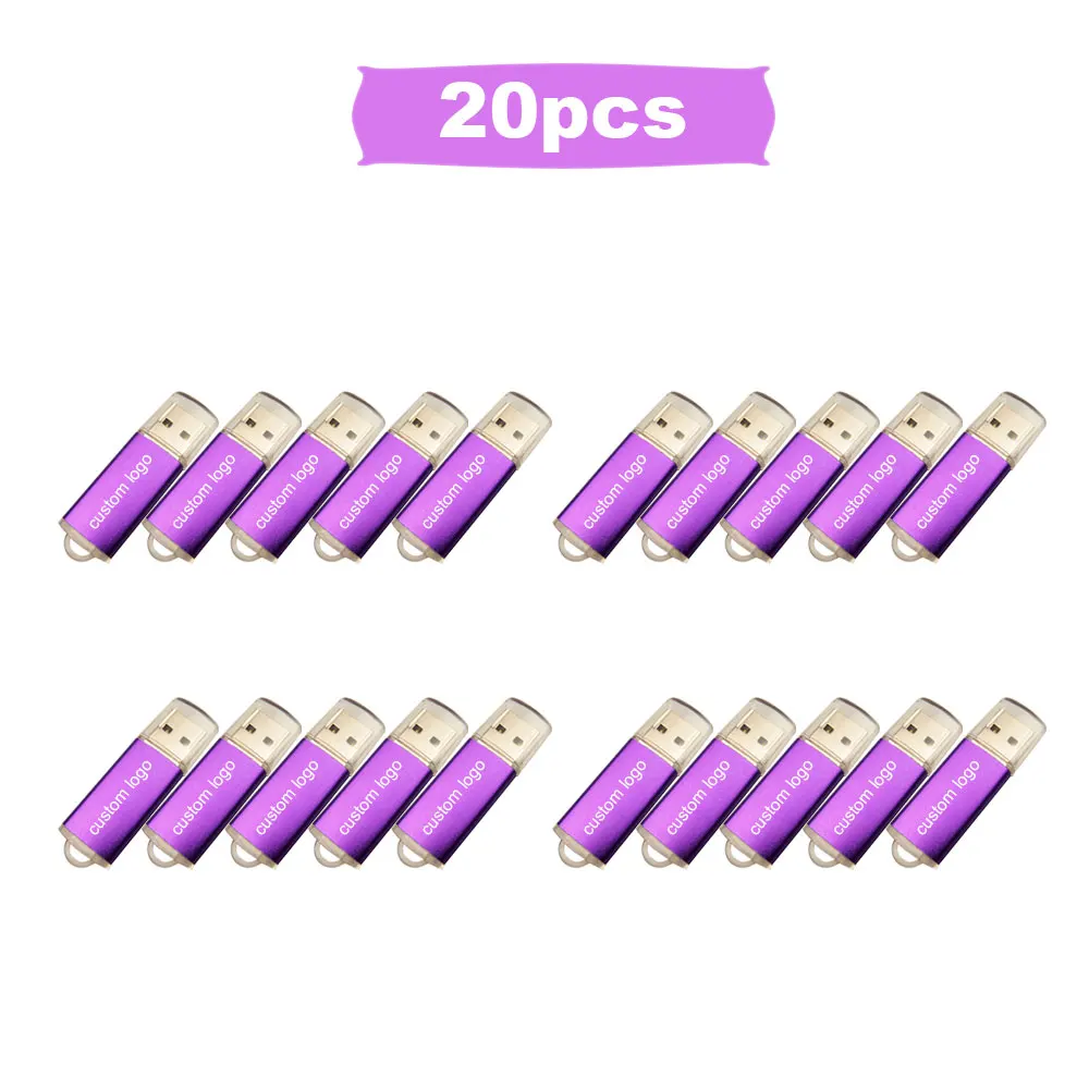 

20pcs/lot Original Pendrive Usb2.0 Flash Drive 64GB 128GB Pen Drive 16GB 32GB Free Laser Logo Flash Memoria Stick Usb Key Gifts