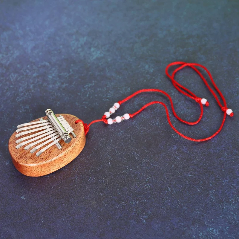 A61P 4X 8 Key Mini Kalimba Exquisite Finger Thumb Piano Marimba Musical Good Accessory Pendant Gift