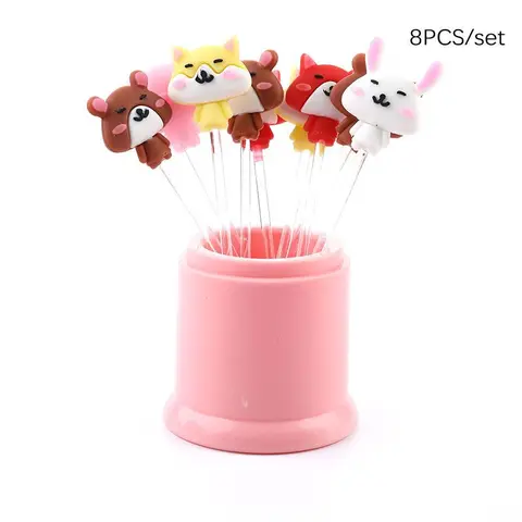 Mini Fruit Fork Disposable plastic Forks For Party BBQ Sticks Picks Skewer Set Home Dining Food Cake Fruit Fork