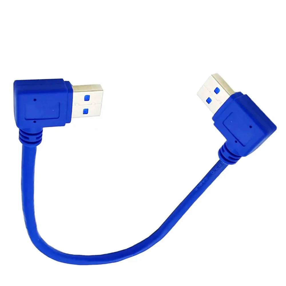 Right Angle USB 3.0 Type A Male to Male Data Extension Cable, 30cm, 5Gbps