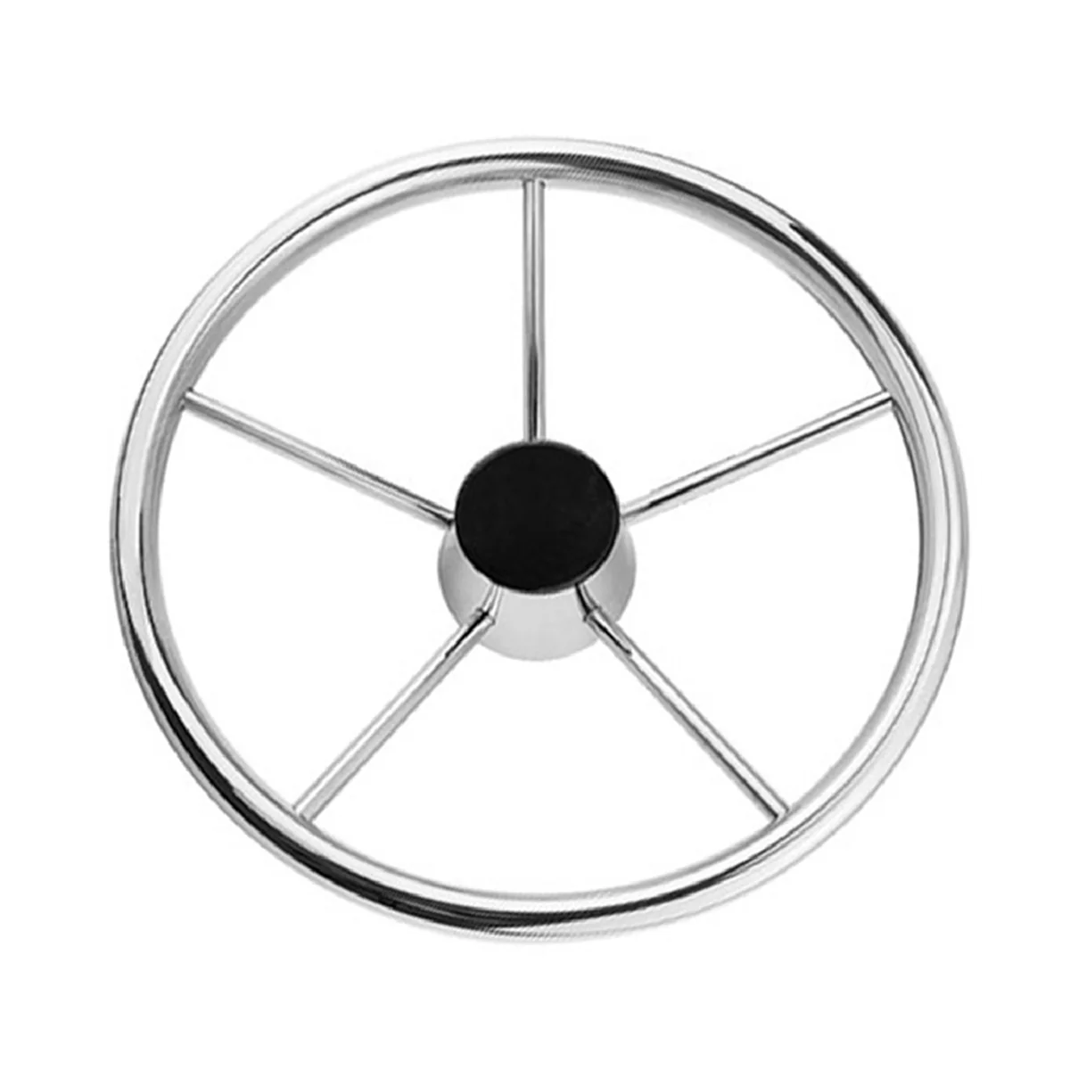 

Boat Steering Wheel Stainless Steel 5 Spoke 13.5Inch for Most Marine Yacht Boat Boating Equipment Accessories