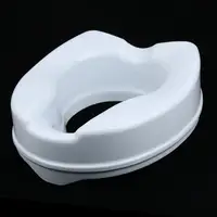 Portable Plastic Toilet Seat Riser Raised Elevated White without Cover - 4 Inch 2