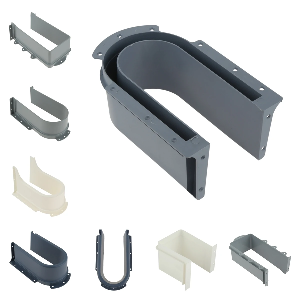 U-shaped Sink Drawer Drain Ring Sealing Baffle Edge Banding 1pc Kitchen&Bathroom Sewer Slot Cabinet Recessed Under Drainage