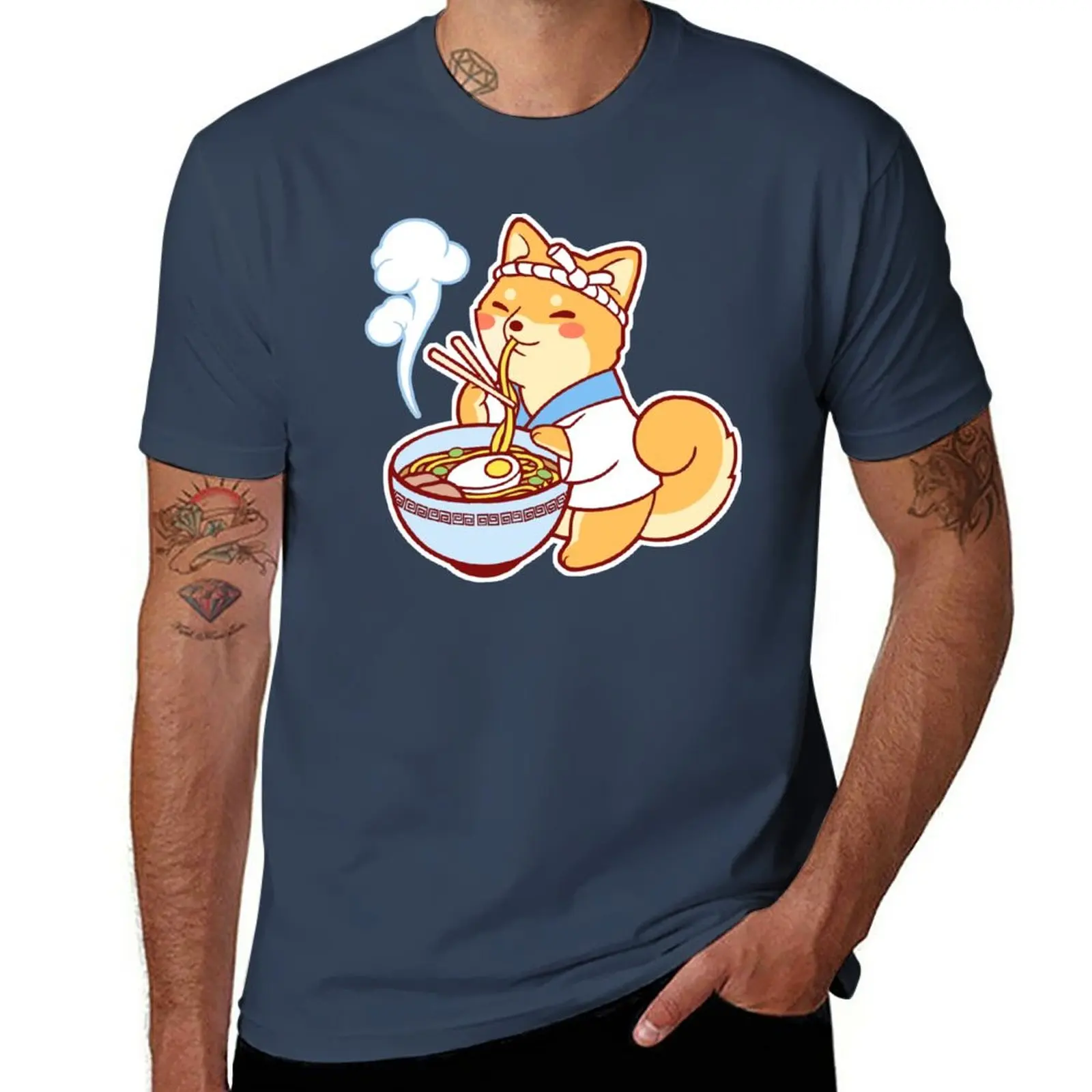 

New Ramen Shiba T-Shirt Short t-shirt quick drying t-shirt short t shirts for men pack