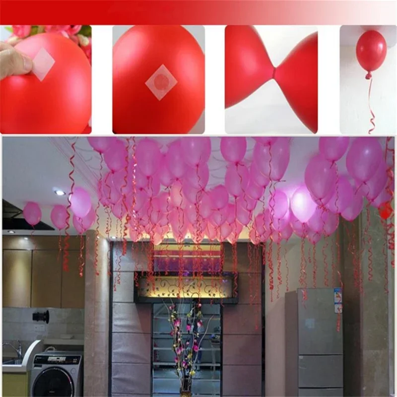 

200dots/Lot Balloons Glue Point Latex Balloon Foil Ballon Fix Gum Inflatable Wedding Decoration Air Ball Birthday Party Supplie